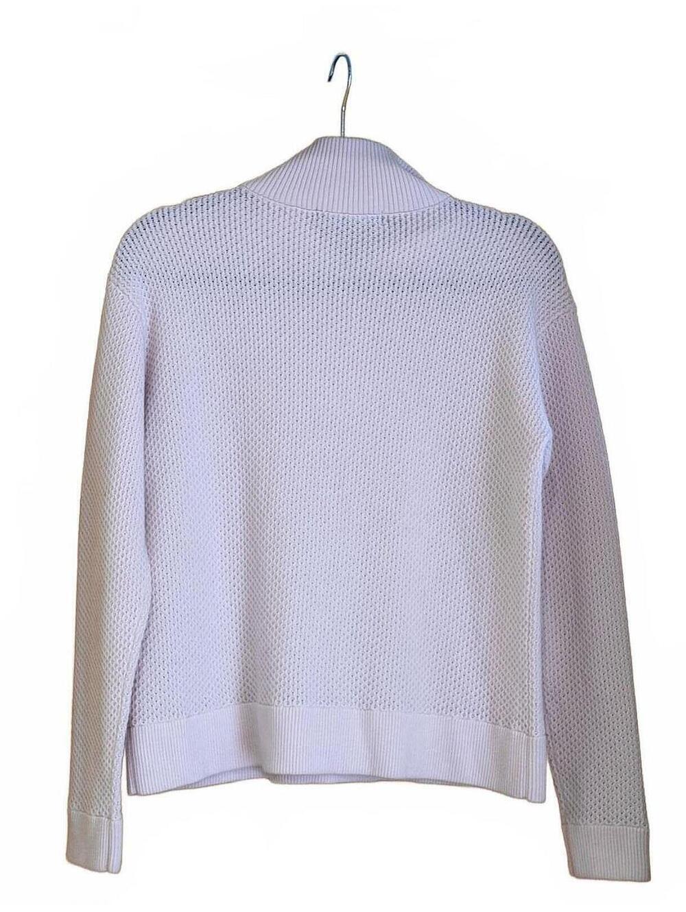 Title Nine Women's Light Pink Merino Wool Blend Half-Zip Sweater, Size Small - Picture 5 of 5